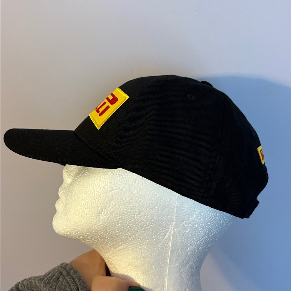 Pirelli Large Patch Logo Black Baseball Hat Cap T… - image 2